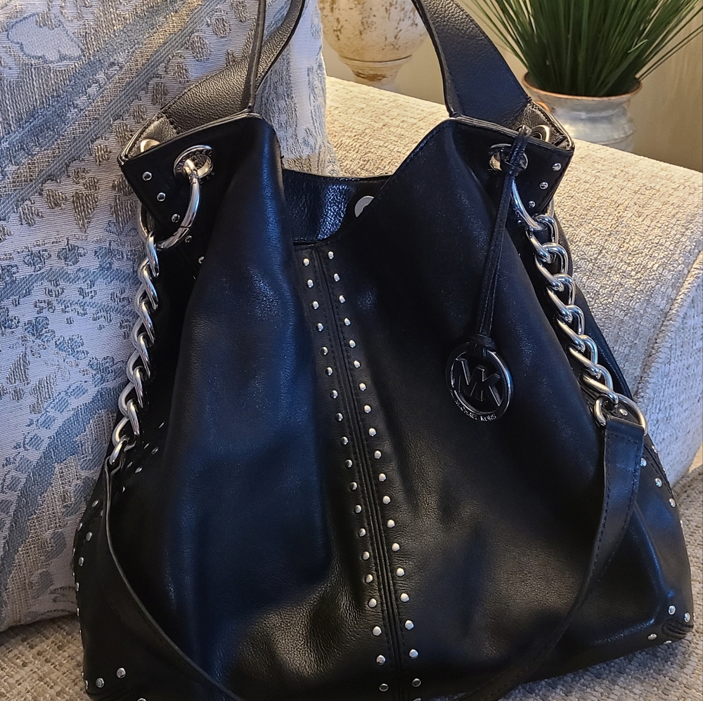 Michael Kores Astor Large Chain Hobo Bag